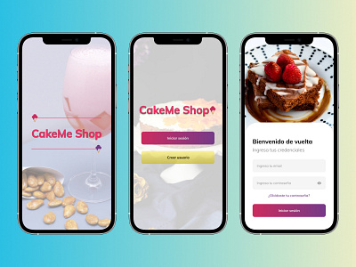 Login CakeMe Shop app desserts food login shop sweets