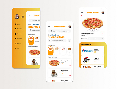 Delivery app app beginner comida design food pizza ui ux yummy