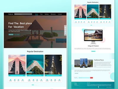 Travel agency Web template home Page Design adobexd figmadesign landing page ticketing travel agency ui ux ui design ux web website design