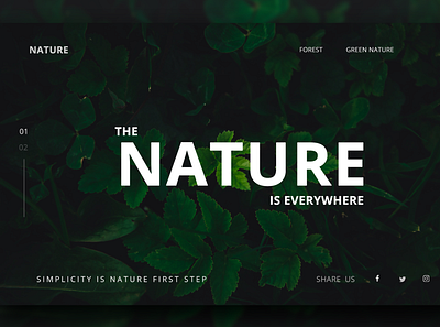 Nature landing page branding design html css html header nature nature landing ui ux web