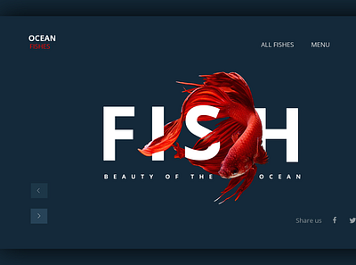 The Fish HTML header design fish html css html header ocean ui ux web