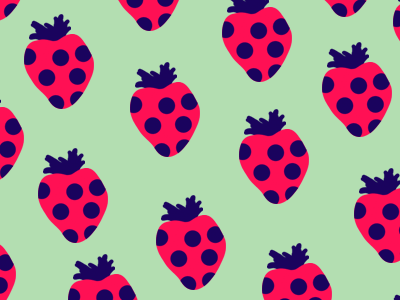 Strawberries fruit icon illustration pattern strawberry textile