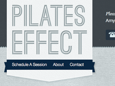 Pilates Effect Nashville blue navigation texture website