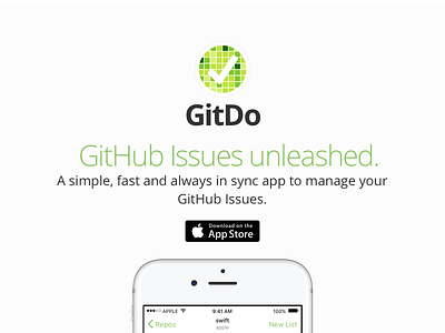 GitDo Landing app branding iphone landing minimal simple website