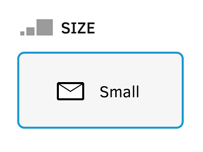 Size matters envelope icons size