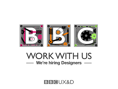 BBC - We're hiring! bbc design designer hire hiring illustration job ux uxd vector