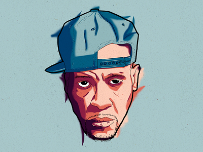 Masta Ace brooklyn gig hip hop hiphop legend nantes on tour portrait speed painting