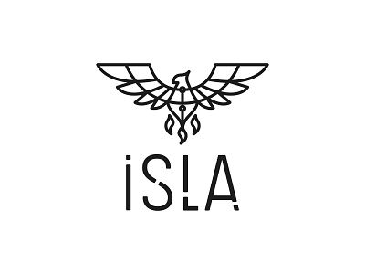 Isla Logo album brand electro fire gig identity logo logotype music nantes phoenix song vector