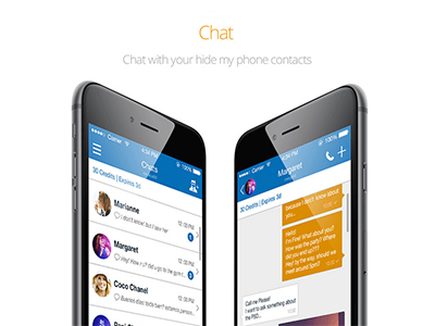 Hide my Phone android app appdesign calls chat design ios messages privacy secret uxui