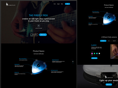 FireFly Product Page design music onepage product uxui website
