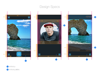 Design Specifications app camera design mobile picture specs ui ux
