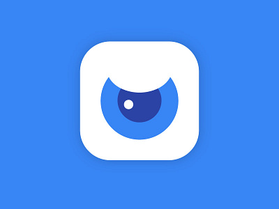 Daily UI #005 Icon App 005 blue challenge dailyui design eye icon iconapp ios minimal monster simple