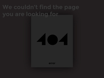 Daily UI  #008 - 404 page