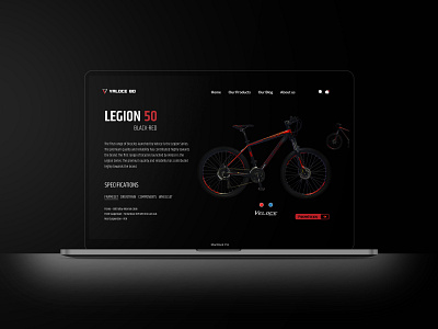 UI concept for Velocebike.com