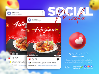 Food | Social Media Posts | Social Media Design design icon illustration logo posterdesign socialmedia socialmediadesign socialmediapost typography ui vector