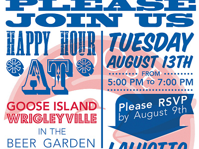 Invite for a party with BCA design illustration nonprofit typography