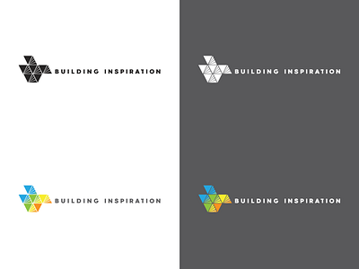 Building Inspiration campaign logo branding design flat logo nonprofit typography vector