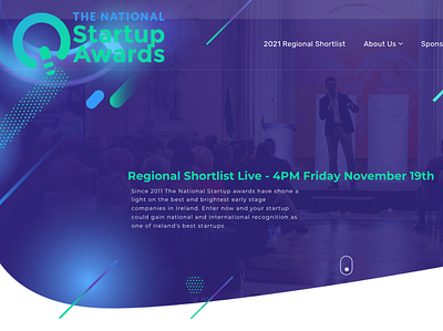 Website Design - National Startup Awards Ireland brand identity motion graphics web web design