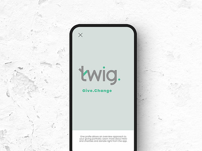 Logo Design - twig. A giving app.