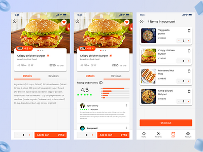 Food delivery app 3d animation branding daily ui design dribbble graphic design logo motion graphics product design ui uin design ux