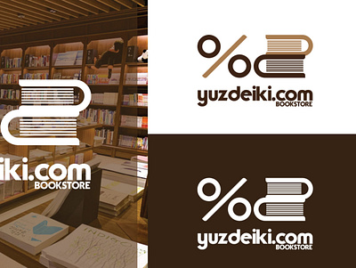 yuzdeiki.com Logo Design. bookstore creative design logo logo design logotype vector