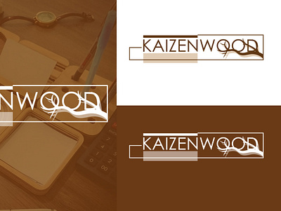 Kaizen Wood Logo Design branding decoration home kaizen logodesign logotype tree wooden