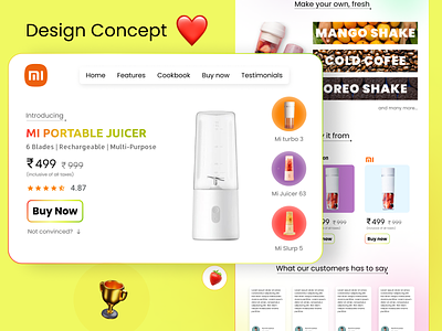 Portable Juicer landing page app branding design landing page responsive ui uidesign uiux ux web design