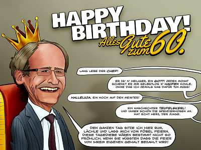 Caricature for birthday card