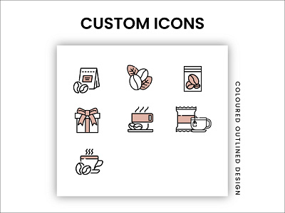 Colored Custom Icons flat icon illustration typography web website