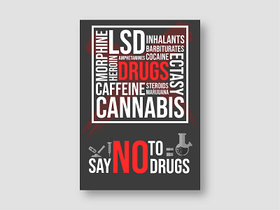 Say No To Drugs canvas canvas print design flat illustration illustrator poster art poster design typography vector