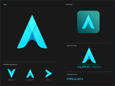 "A" Logo breakdown alphabet blue branding design graphic design illustration illustrator typography vector