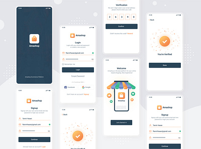 Ecommerce App Signin/Signup UI UX Design app design app screen design ecommerce ecommerce app ecommerce design ecommerce shop login screen multivendor shop shopping app signin signup signup screen uidesign user interface design ux design website