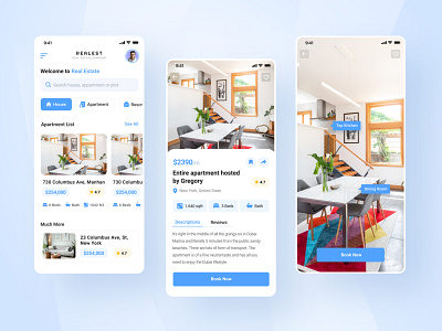 Real Estate Mobile App UX/UI Design app estate home house interior mobile mobile app real estate realistic ui uidesign ux