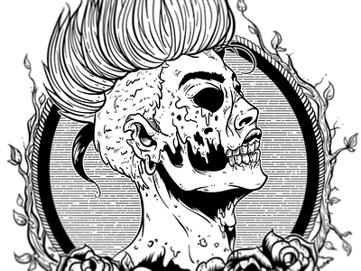 Zombie Girl apocalypse girl illustration vector zombie