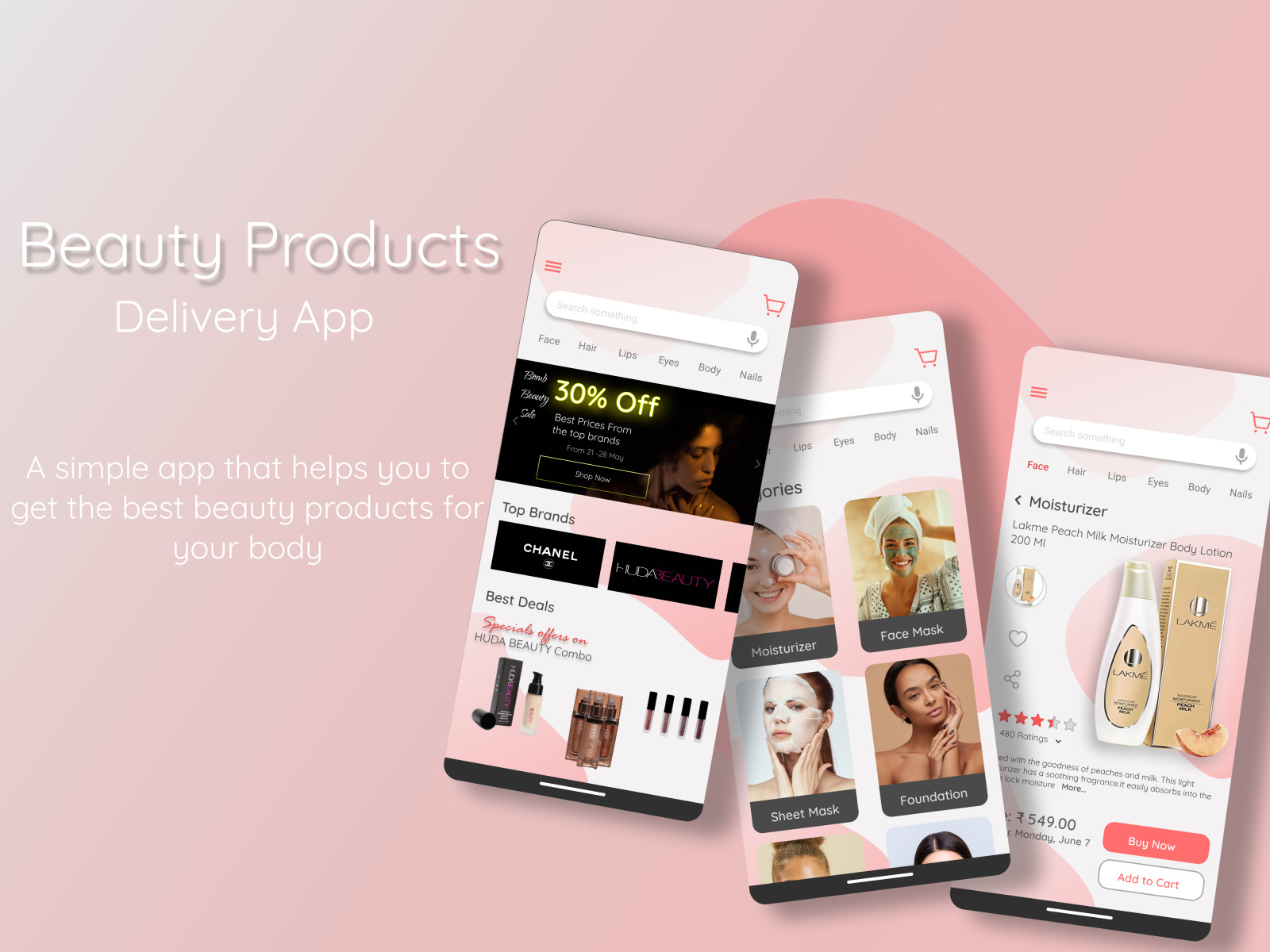 Beauty Products Delivery App by Rakshita Singhal on Dribbble
