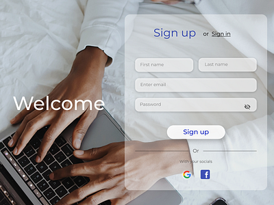 Daily UI Challenge 001 - Sign up page typography ux