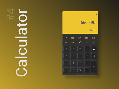 Calculator UI - #DailyUI calculator ui motion graphics typography uiux