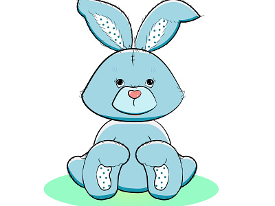 Плюшевый заяц design illustration vector зайчик заяц плюшевая игрушка рисунок