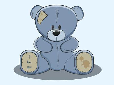 Плюшевый мишка design illustration vector игрушка медведь медвежонок мишка плюшевая игрушка рисунок