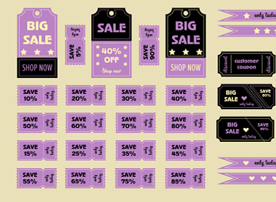 Discount cards, coupons design discount cards discount coupons discounts sales vector
