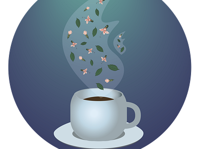 Mug with mint tea comfort design hot tea illustration mint mint tea tea vector warmth рисунок