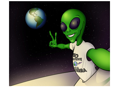 Yo Estuve En La Tierra alien earth espacio estrellas et extraterrestre ovni space tierra ufo verde