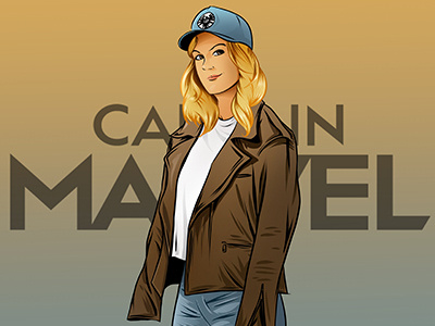 Carol Danvers avengers captain marvel character clip studio paint colors illustration marvel marvel comics sketches wacom wacom cintiq