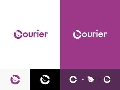 Courier Logo brand branding glyph logo logomark