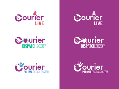 Courier Internal/External logos brand branding design system identity logo stream