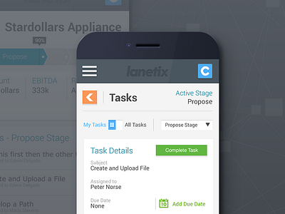 Tasks Details Screen app details flat interface ios management minimal project task ui web