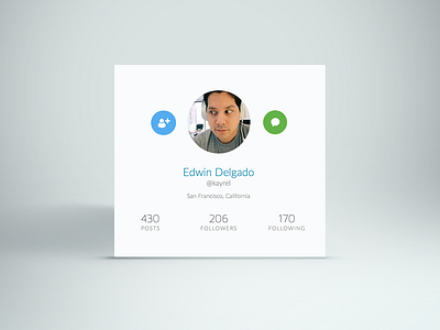 Twitter Widget clean design flat minimal profile twitter widget