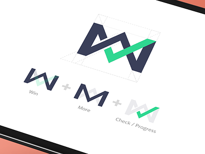 WM Logo glyph logo logomark more progress win wm