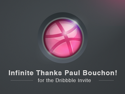 Thanks for the Invite ball dribbble invite thanks