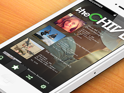 TheChive iPhone App app chive design gallery ios ui